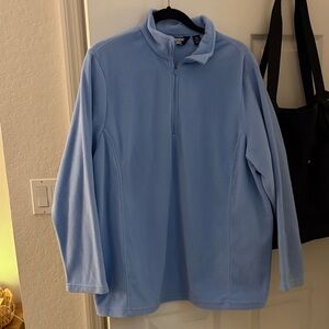 Lands' End Sky Blue Fleece Top